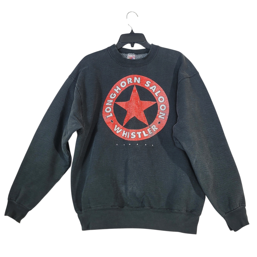 Fruit of the Loom Black and Red Vintage super cotton Crewneck Sweater